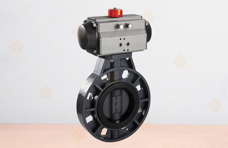 Pneumatic UPVC Butterfly Valve